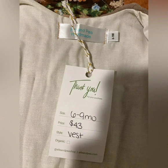 Elle and Pea Handmade Vest - Picture 3 of 3